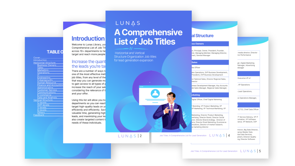 A list of job titles to expand lead generation free download