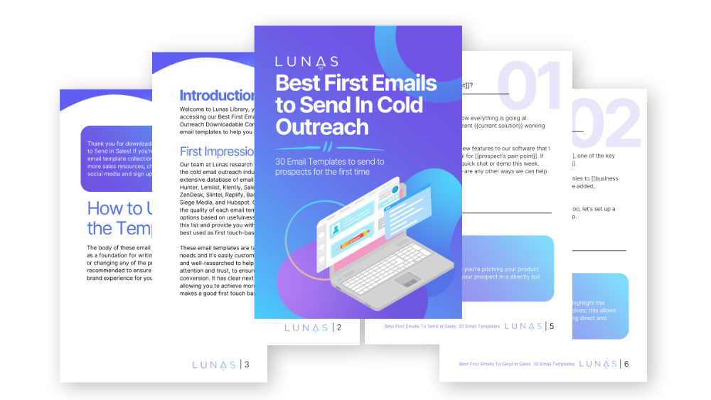 best first emails to send in sales outreach 30 email templates